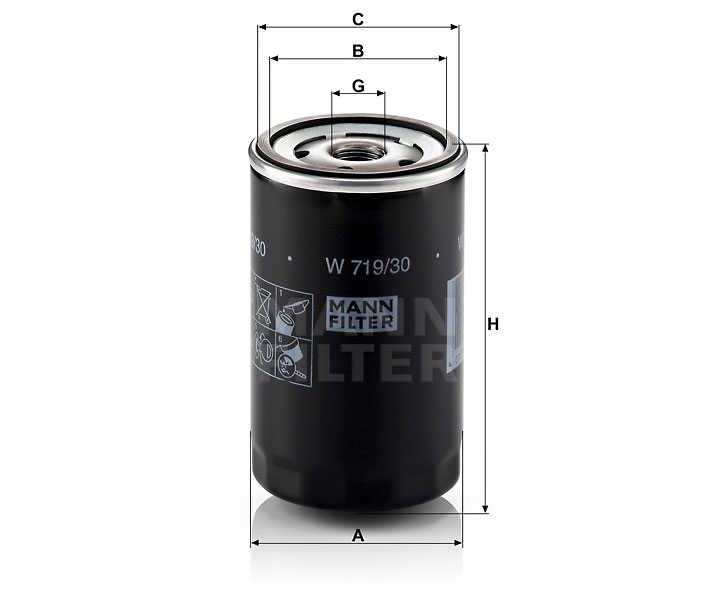 Mann-Filter W 719/7 Spin-on Oil Filter